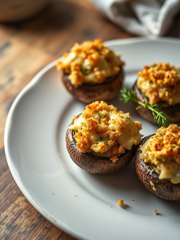 delicious stuffed mushroom appetizer