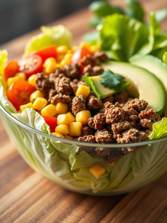 delicious taco salad bowl