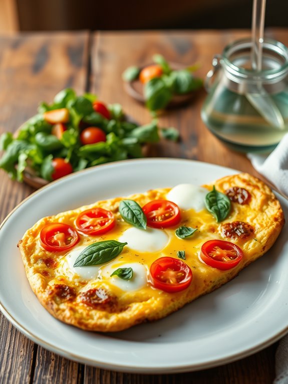 delicious tomato basil frittata