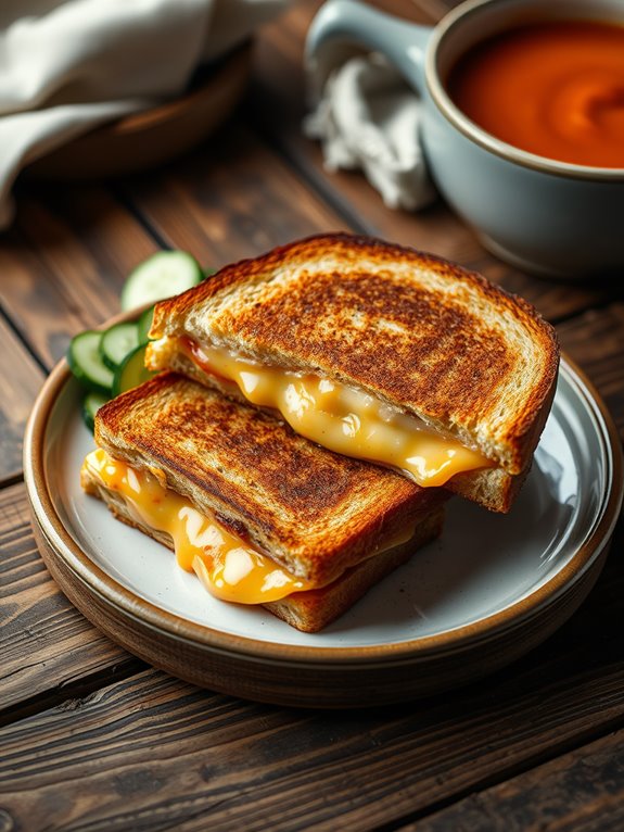 deliciously crispy grilled cheese