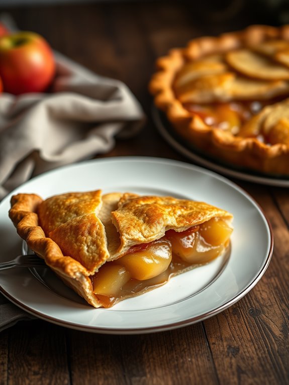 deliciously rich apple pie