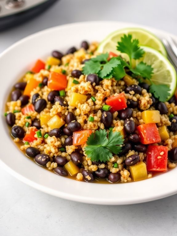 easy quinoa black beans