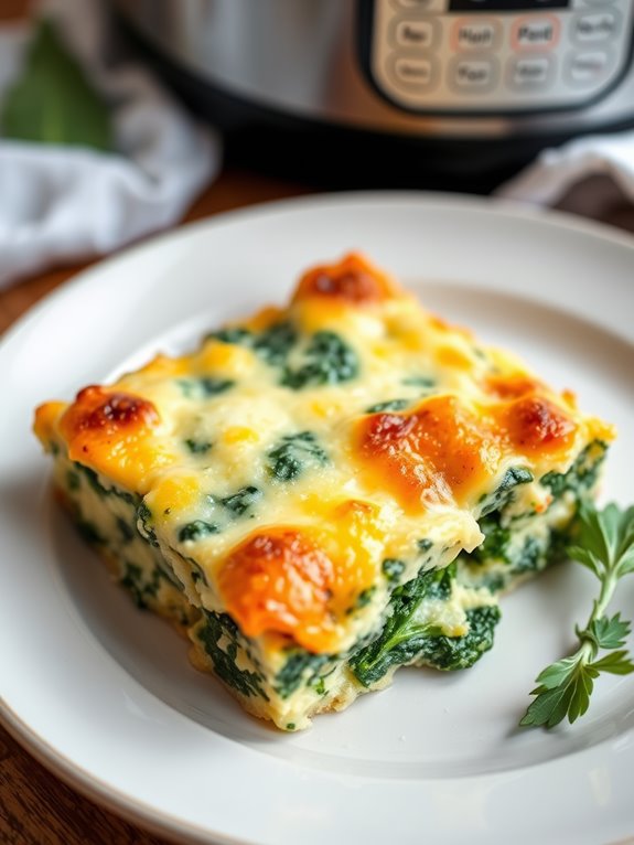 egg and spinach casserole