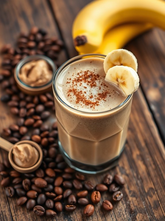 energizing coffee banana smoothie