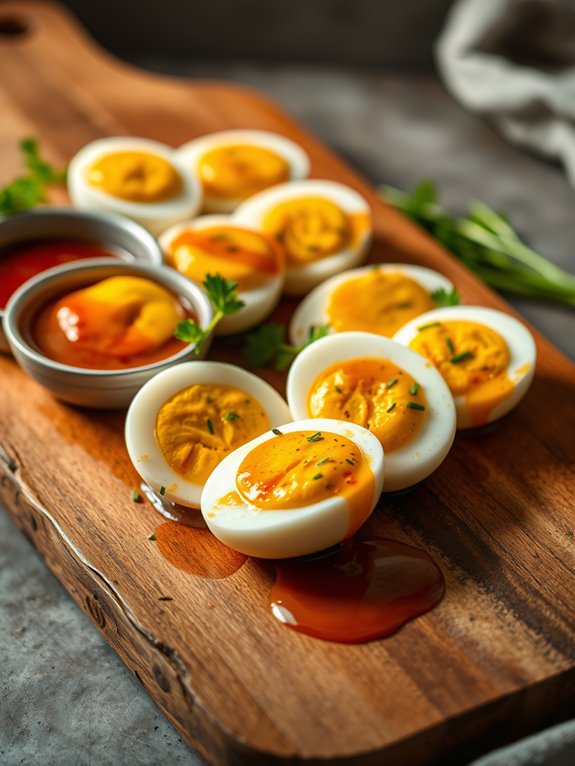 enhancing boiled egg flavors