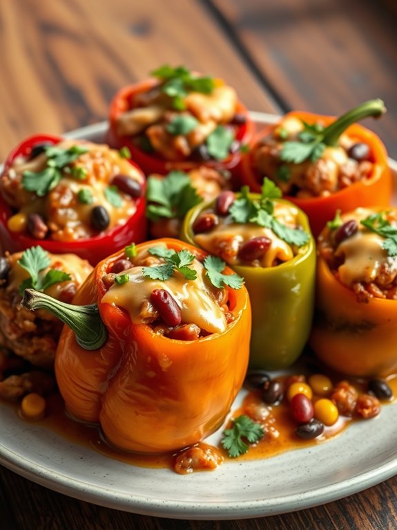 fajita filled bell peppers recipe