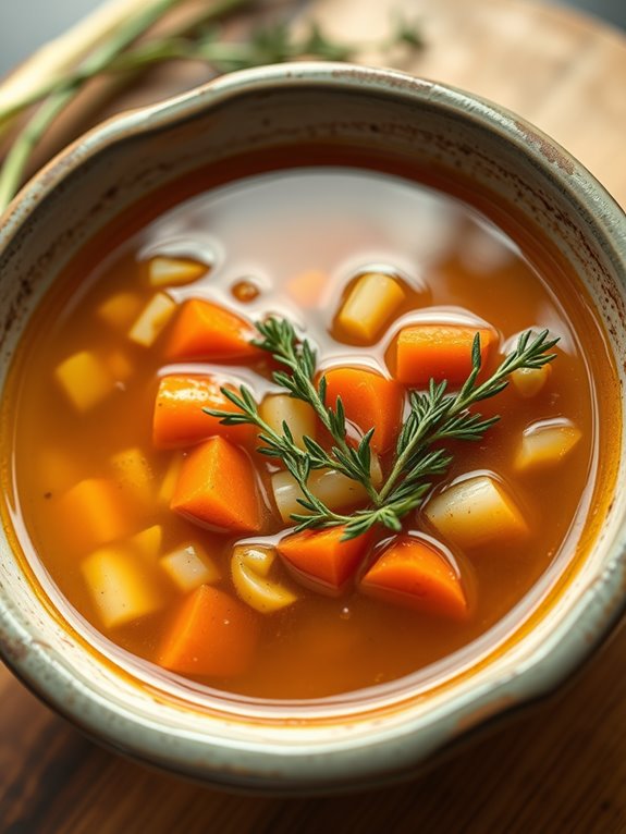 fennel infused vegetable broth