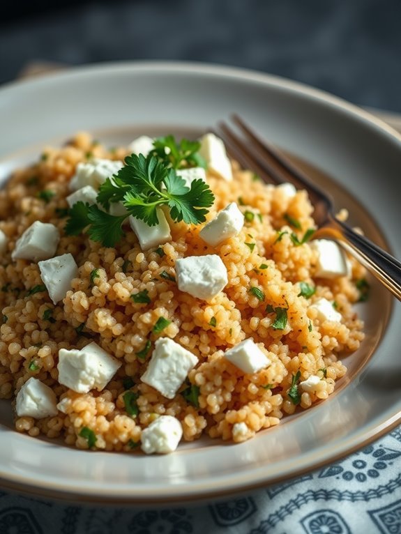 feta and herb quinoa