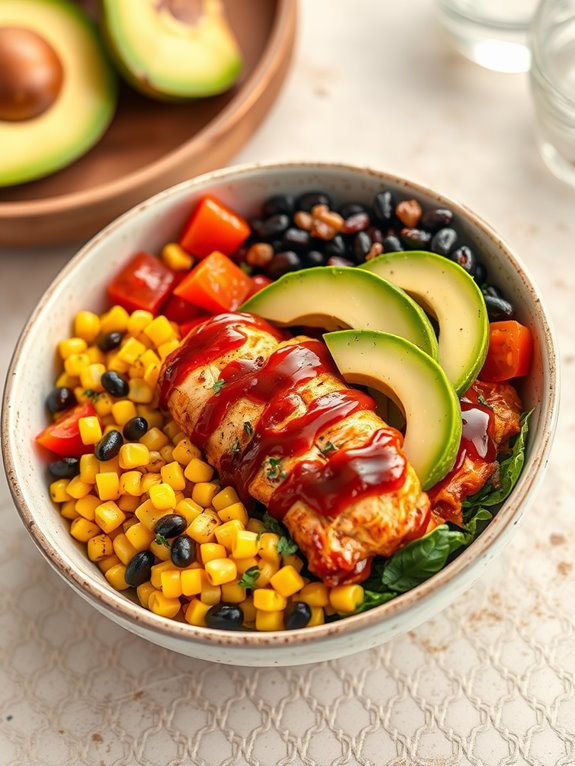 flavorful bbq chicken bowl