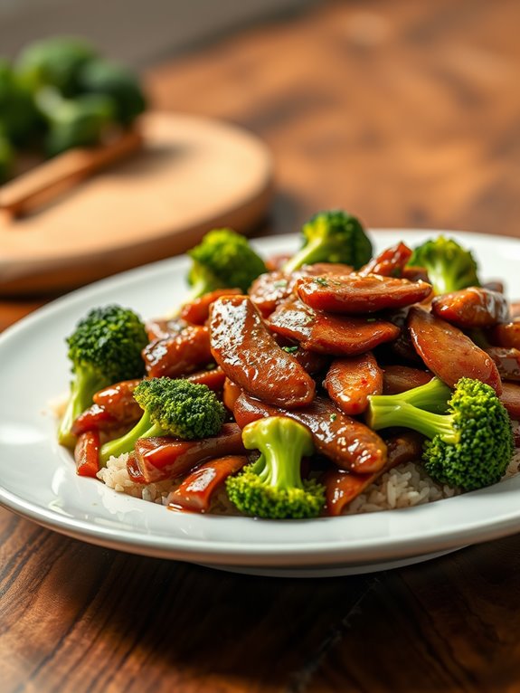 flavorful beef with broccoli