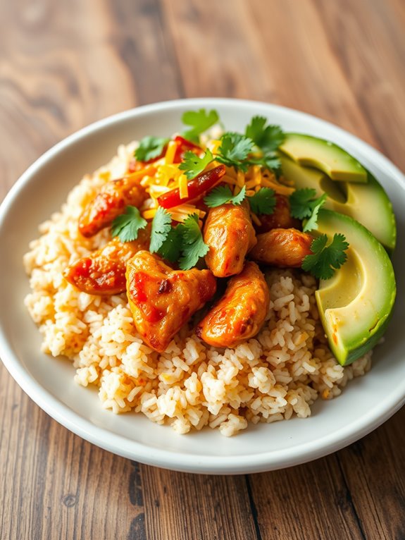 flavorful chicken taco bowl