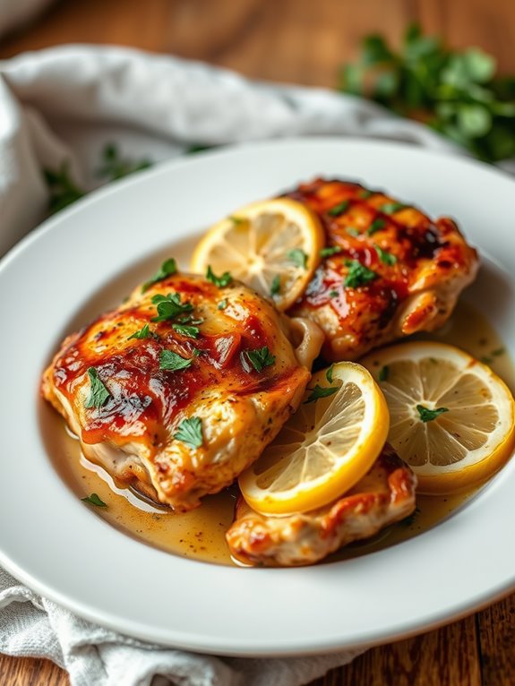 flavorful garlic lemon thighs