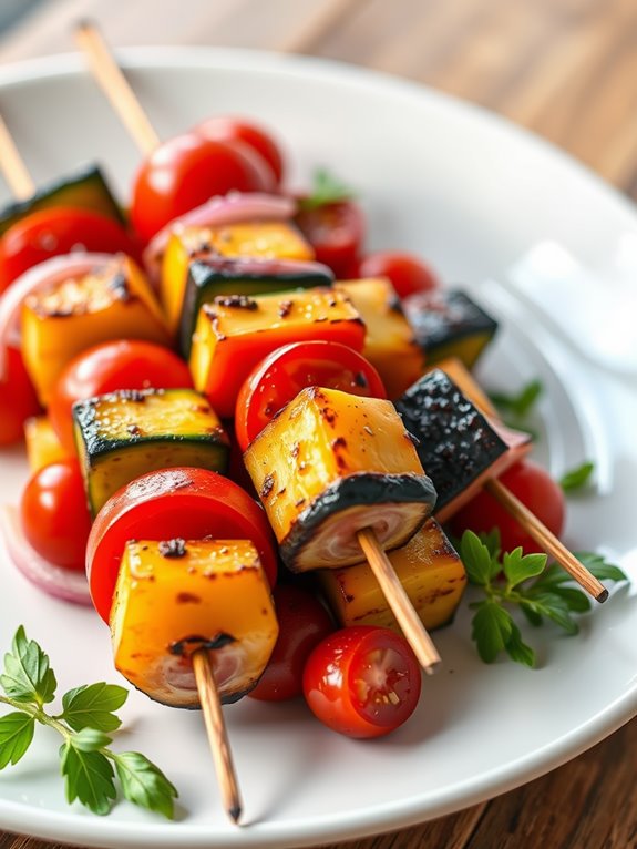 flavorful grilled vegetable skewers