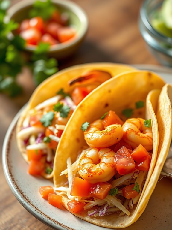 flavorful seafood filled tortillas