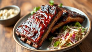 flavorful smoked pork ribs