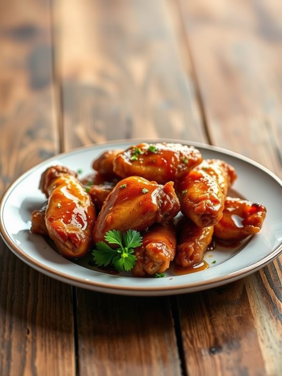 flavorful smoky honey wings