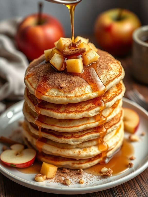 fluffy apple pie pancakes