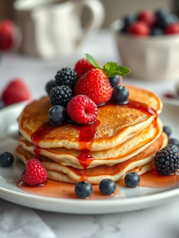 fluffy berry filled pancake delight