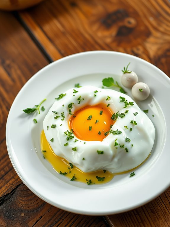 fluffy eggs with herbs