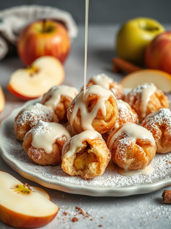 fried apple pastry bites