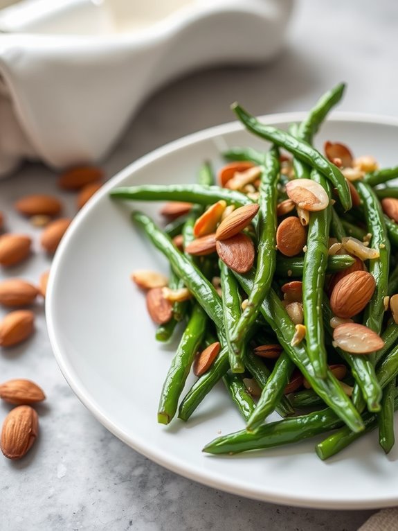 garlic almond green beans