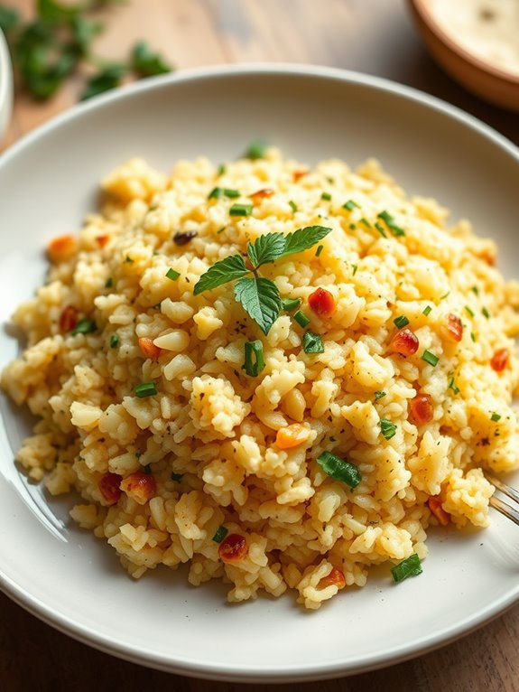 garlic butter cauliflower dish