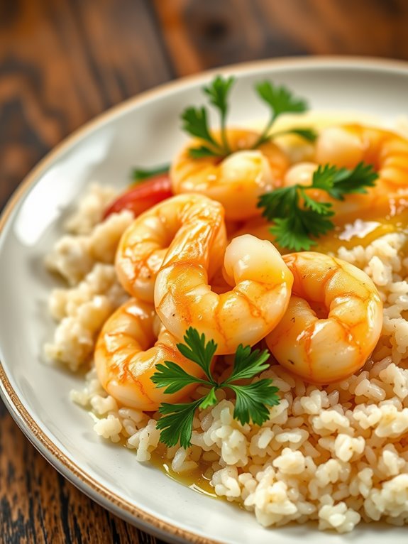 garlic butter shrimp dish