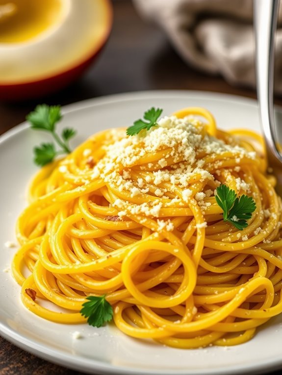 garlic butter spaghetti squash