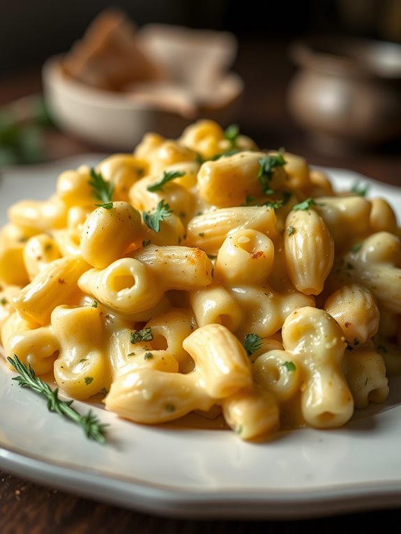 garlic herb mac and cheese