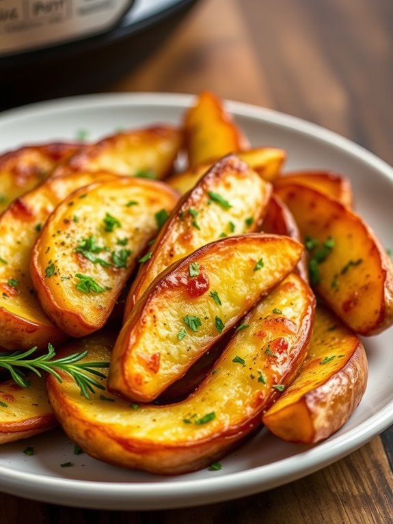 garlic herb potato wedges