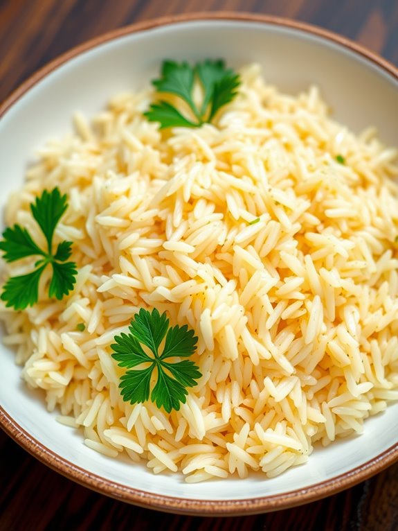 garlic infused buttery rice