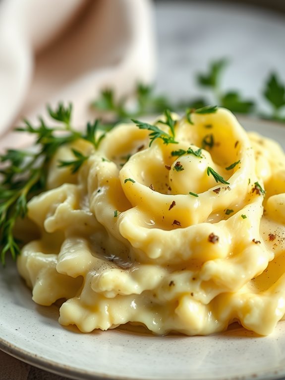 garlic infused creamy potatoes