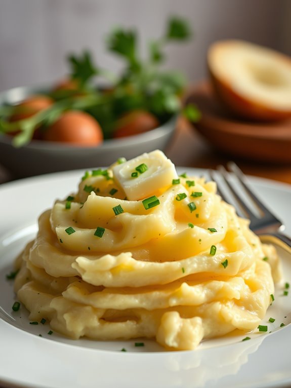 garlic infused creamy potatoes