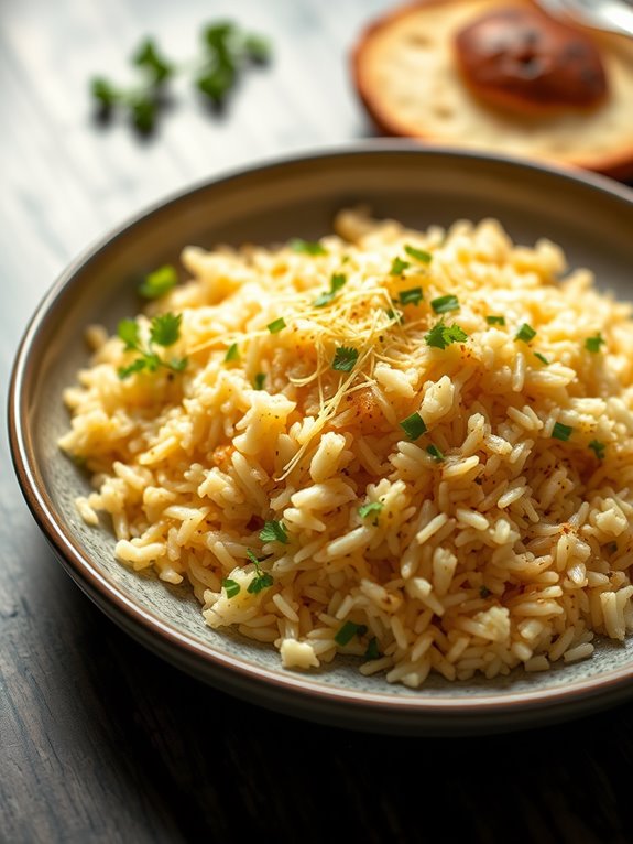 garlic parmesan flavored rice