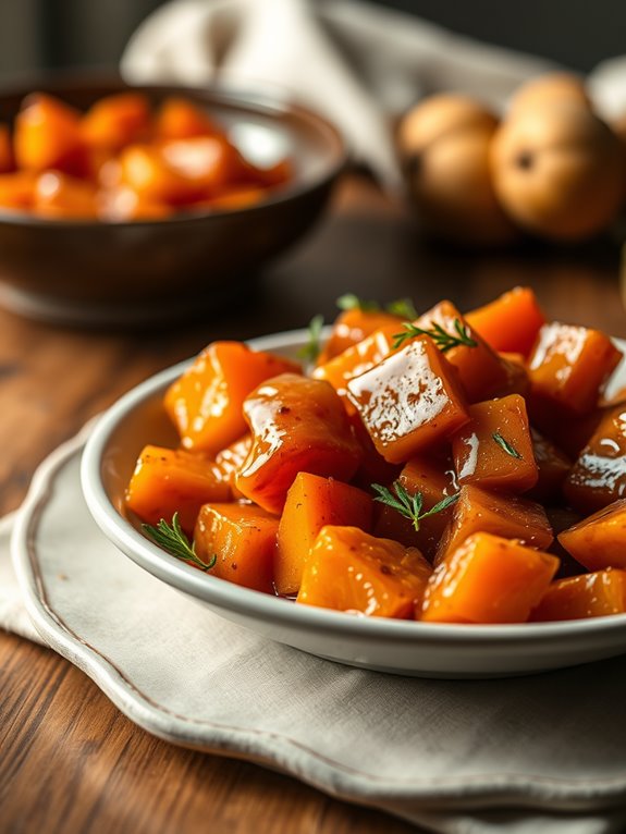 ginger honey glazed yams