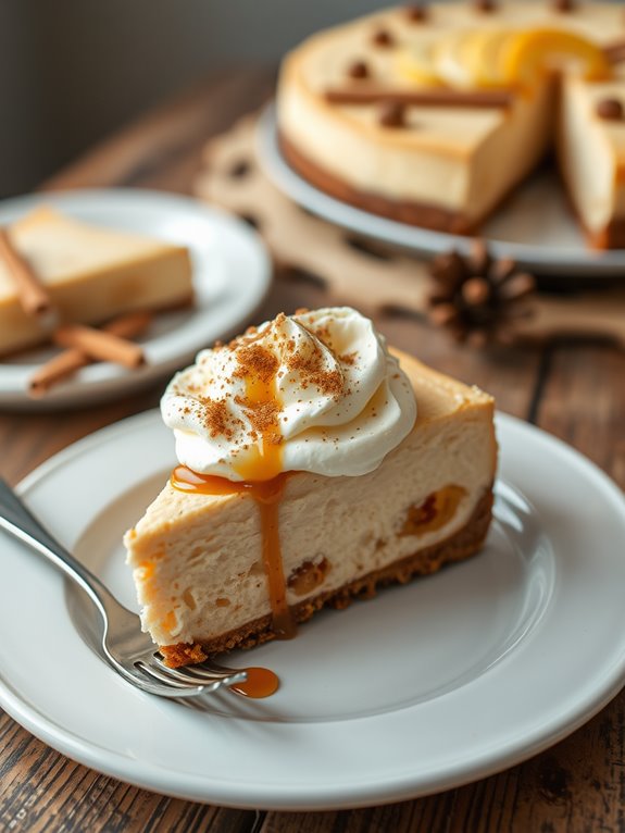 gingerbread cheesecake with spiced apples