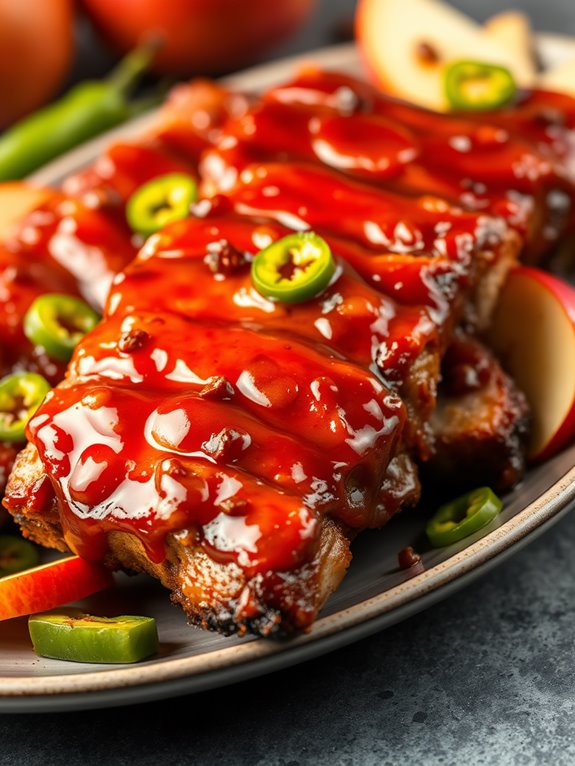 glazed jalape o apple ribs