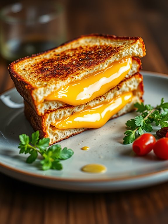 golden brown grilled cheese