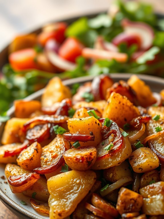 golden crispy potato hash