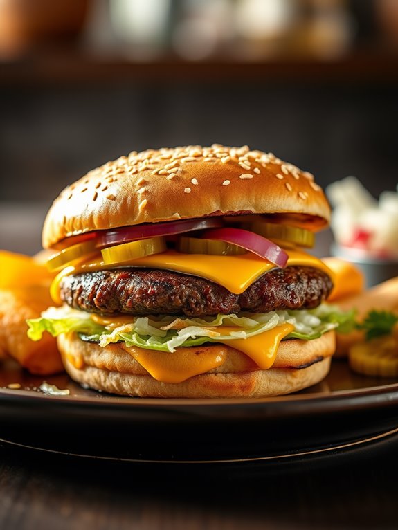 grilled burger with big mac