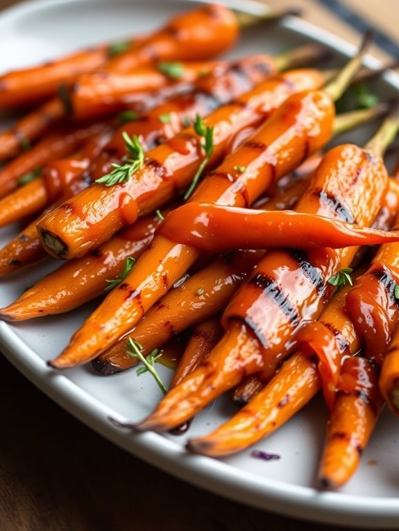 grilled carrots with maple glaze