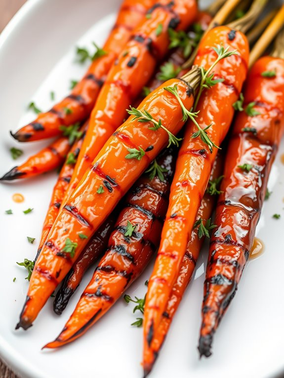 grilled carrots with maple glaze