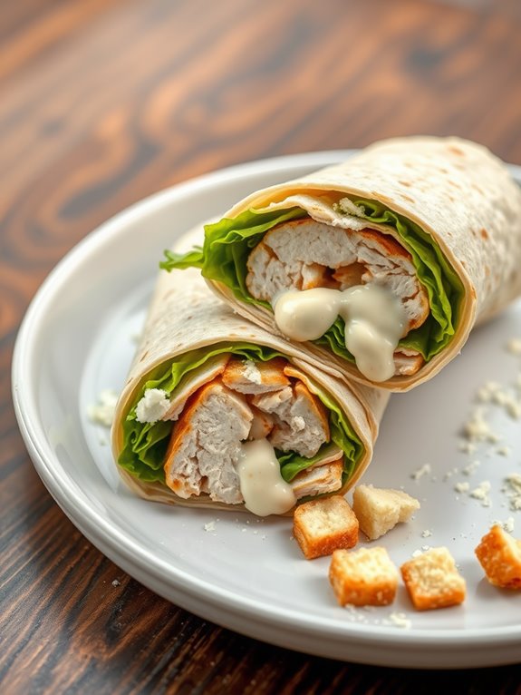 grilled chicken caesar wrap