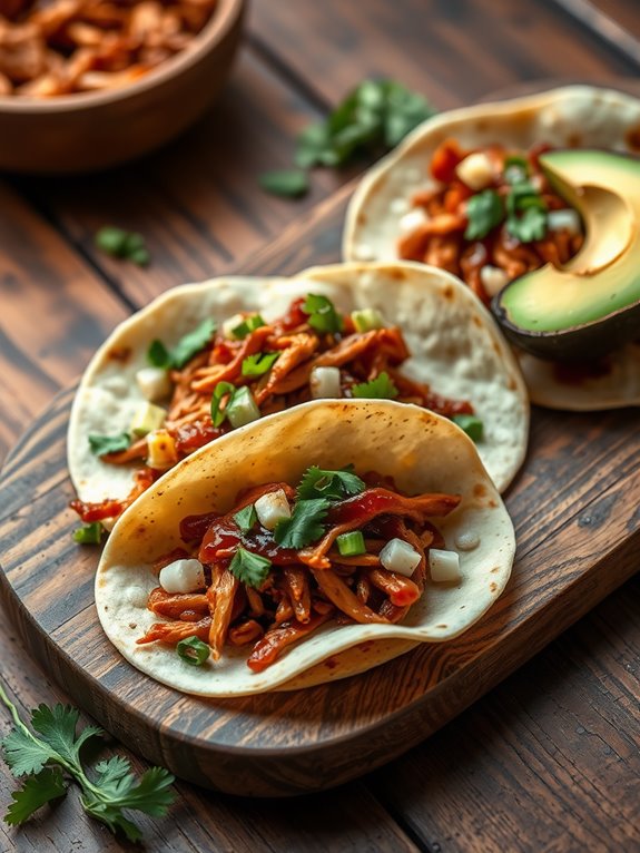 grilled chicken in tortillas