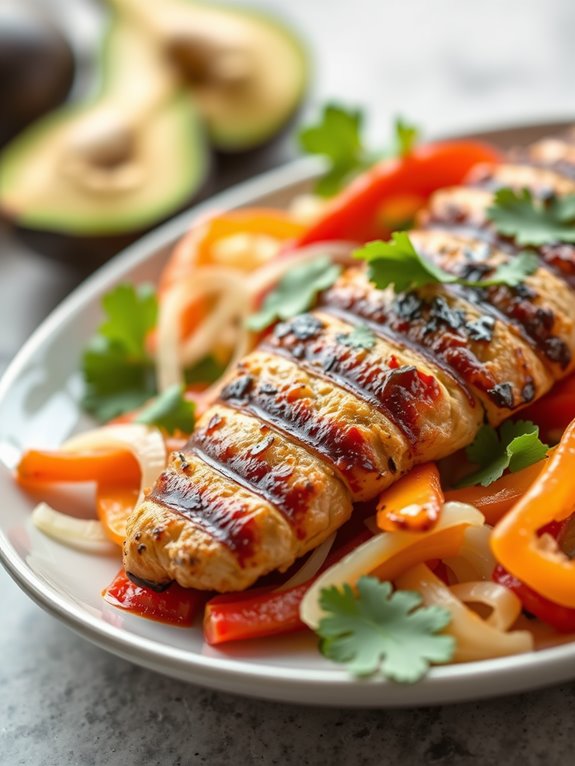 grilled chicken jicama fajitas