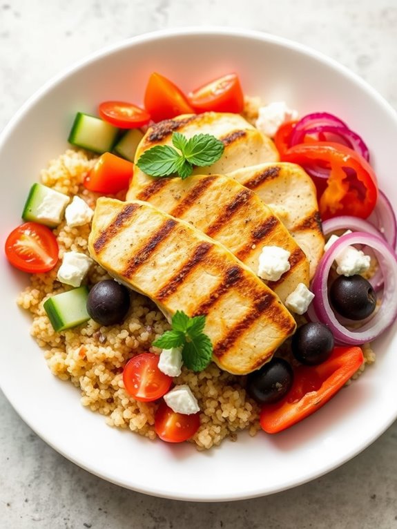 grilled chicken mediterranean bowl