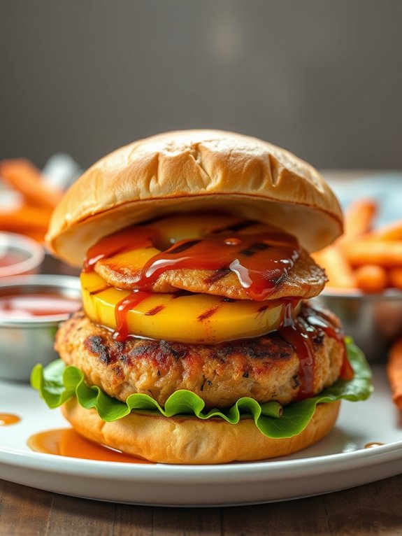 grilled chicken pineapple burger