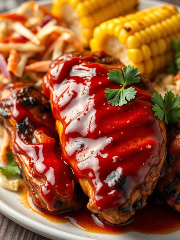 grilled chicken with barbecue