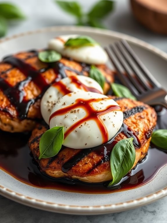 grilled chicken with mozzarella