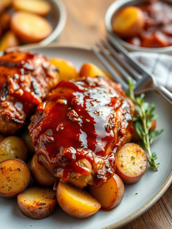 grilled chicken with potatoes